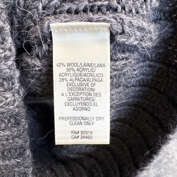 Juicy Couture Maya Hoodie NWT Rare Knit Wool Alpaca Charcoal VTG Sz L Y2K 2000s - Picture 15 of 15